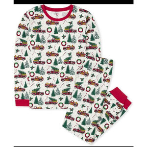 The Children's Place White Red Christmas Truck Pajama Set